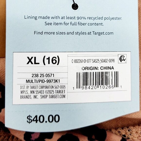 Leopard Print Womens One-Piece Swimsuit By Shade & Shore Size XL (16) - Picture 3 of 8